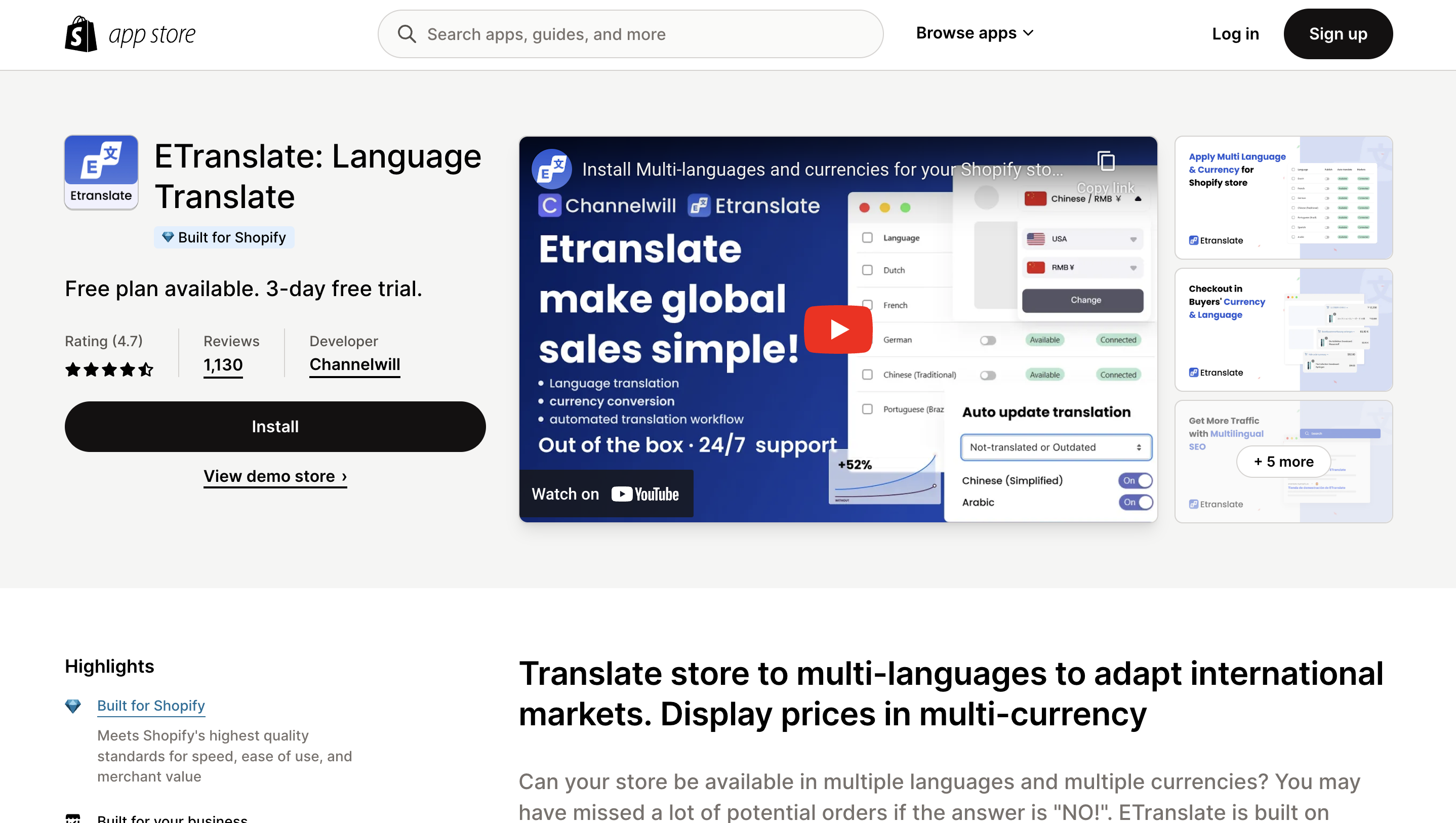 ETranslate: Language Translate